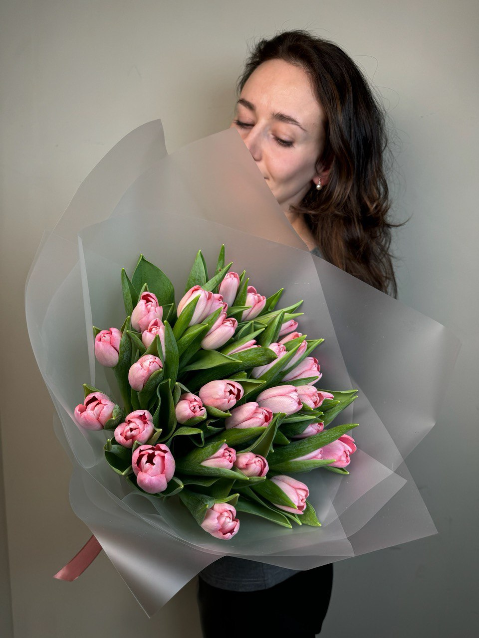 31 классический розовый тюльпан